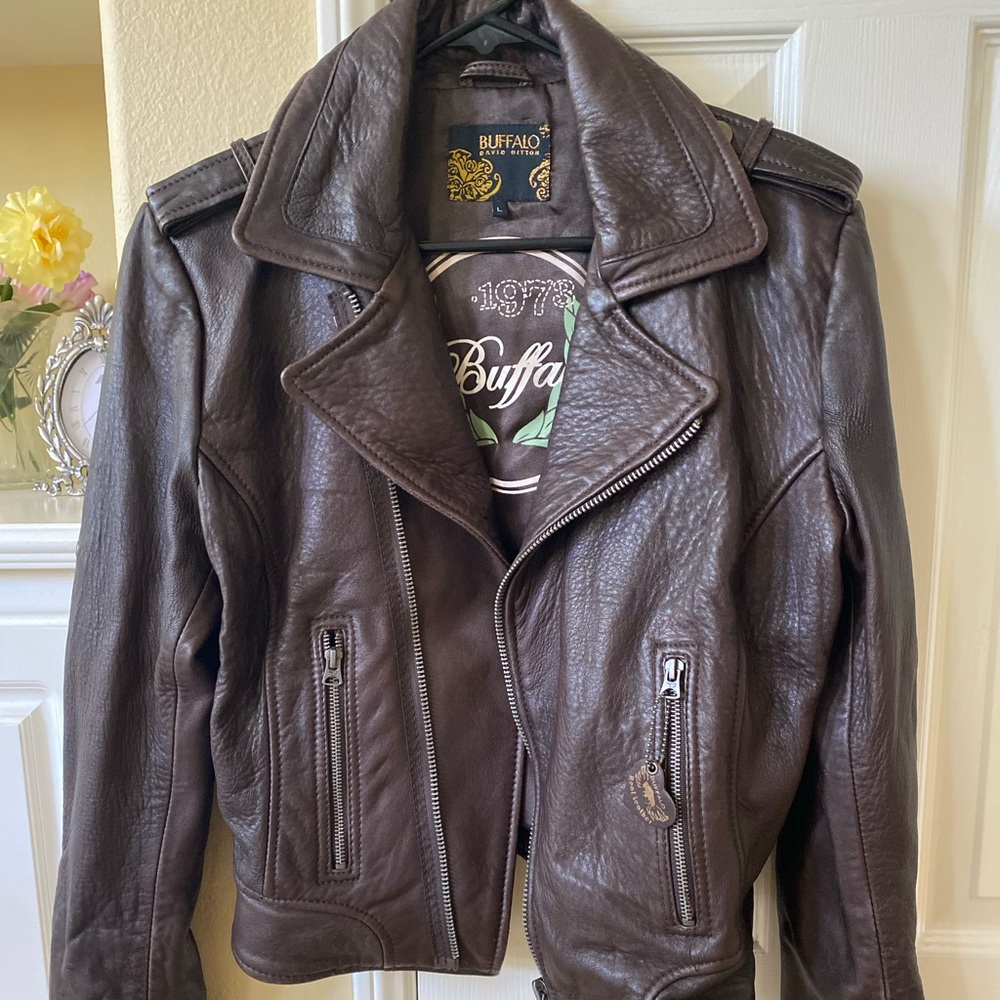 New moto classic Leather jacket 🧥